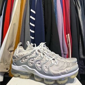 Nike Vapormax Plus Silver and White